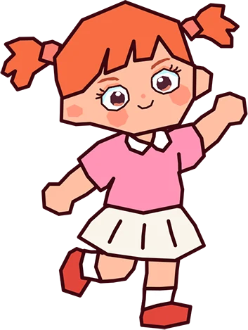 Illustration of a young girl running, representing a child athlete
